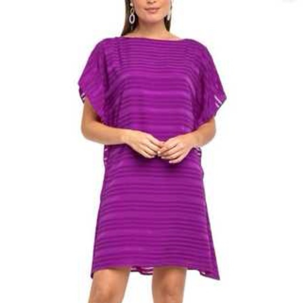 Anna Cate Elegant Purple Striped Dress